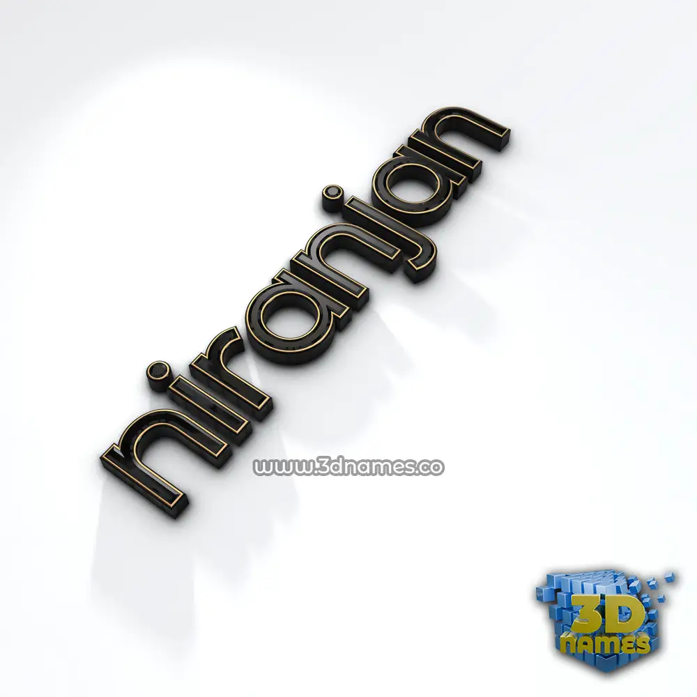 niranjan in Black'n'White style - 3D name wallpaper