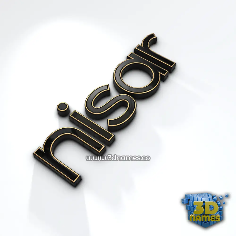 nisar in Black'n'White style - 3D name wallpaper