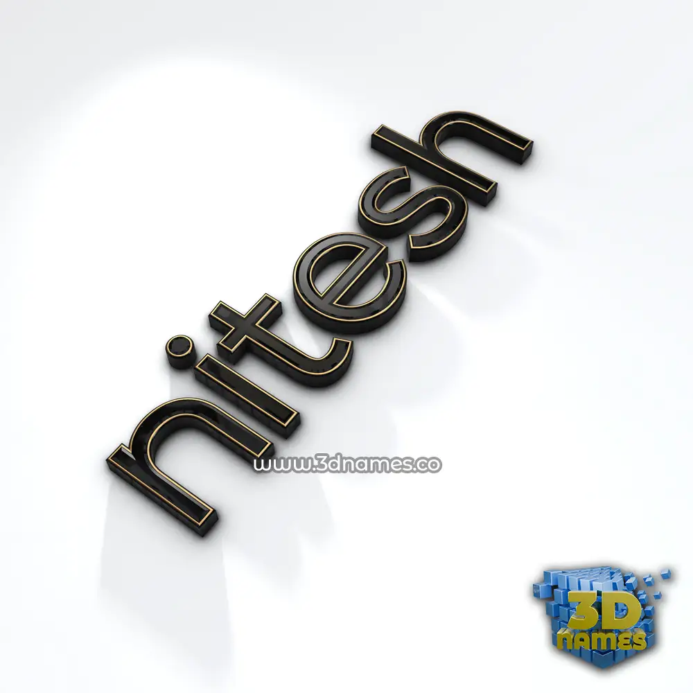 nitesh in Black'n'White style - 3D name wallpaper
