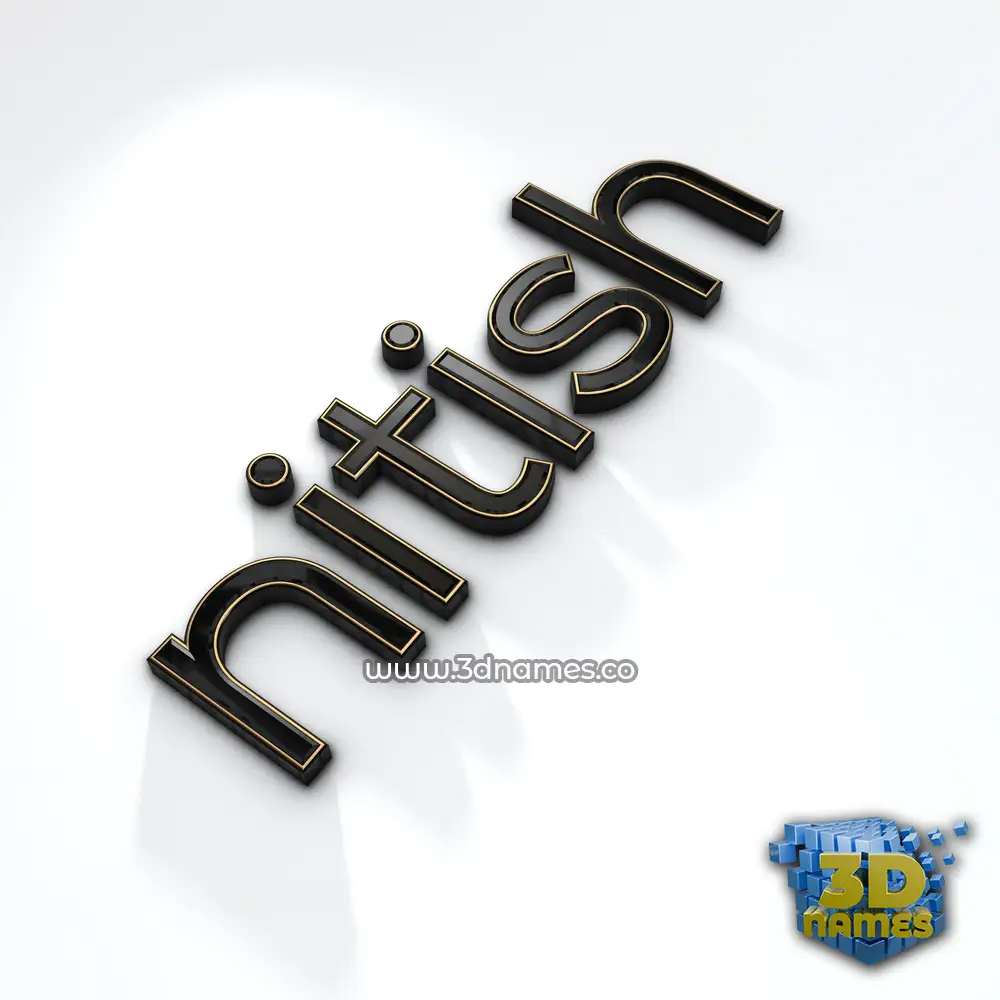 nitish in Black'n'White style - 3D name wallpaper