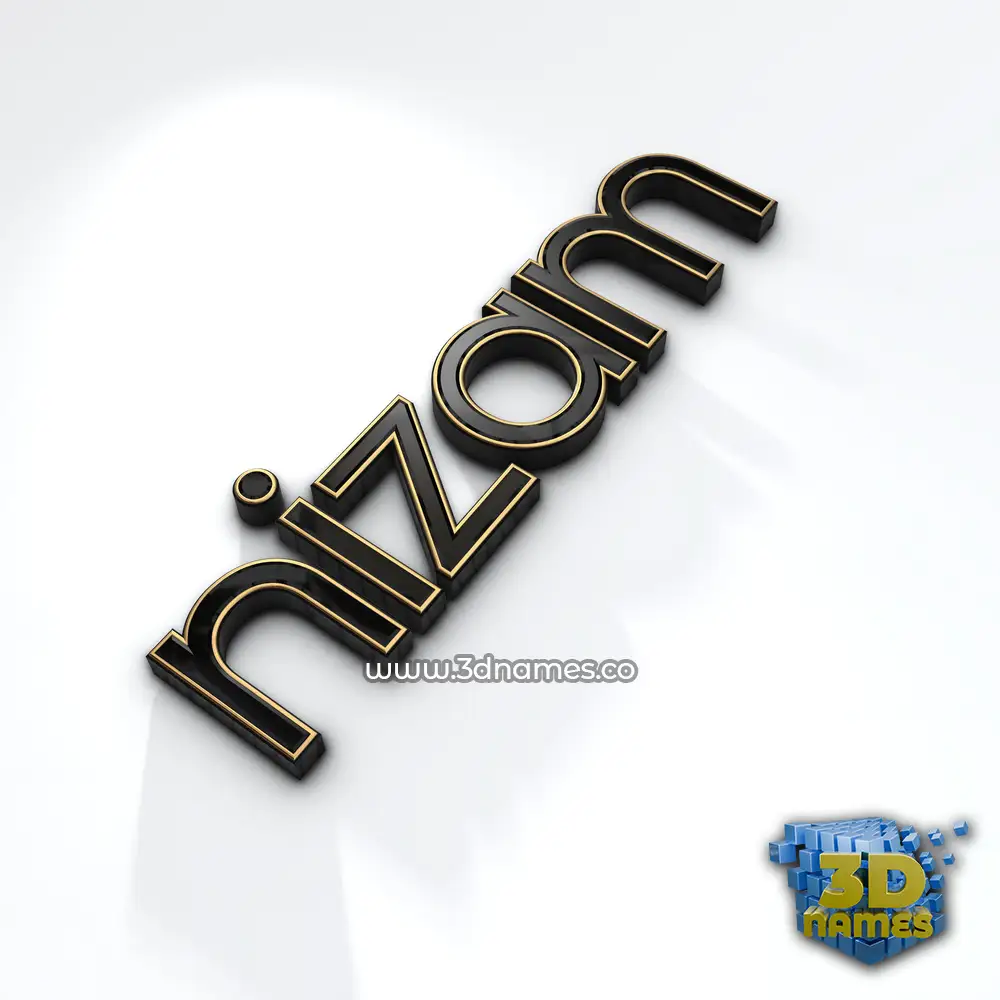 nizam in Black'n'White style - 3D name wallpaper