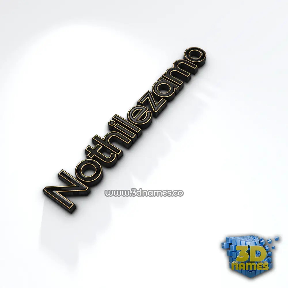 nothilezamo in Black'n'White style - 3D name wallpaper