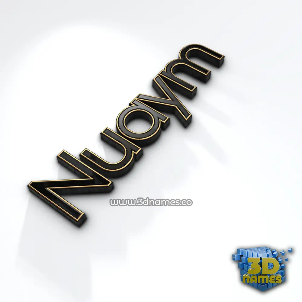nuaym in Black'n'White style - 3D name wallpaper