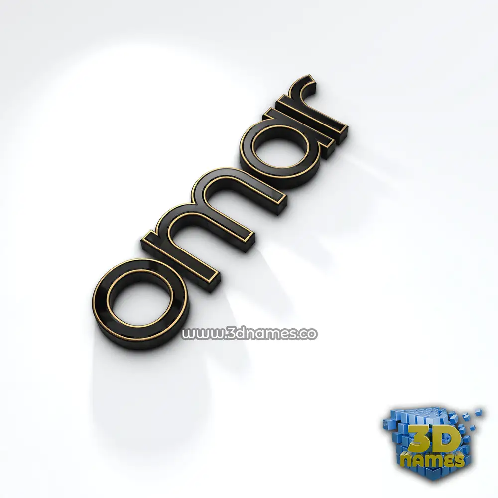omar in Black'n'White style - 3D name wallpaper