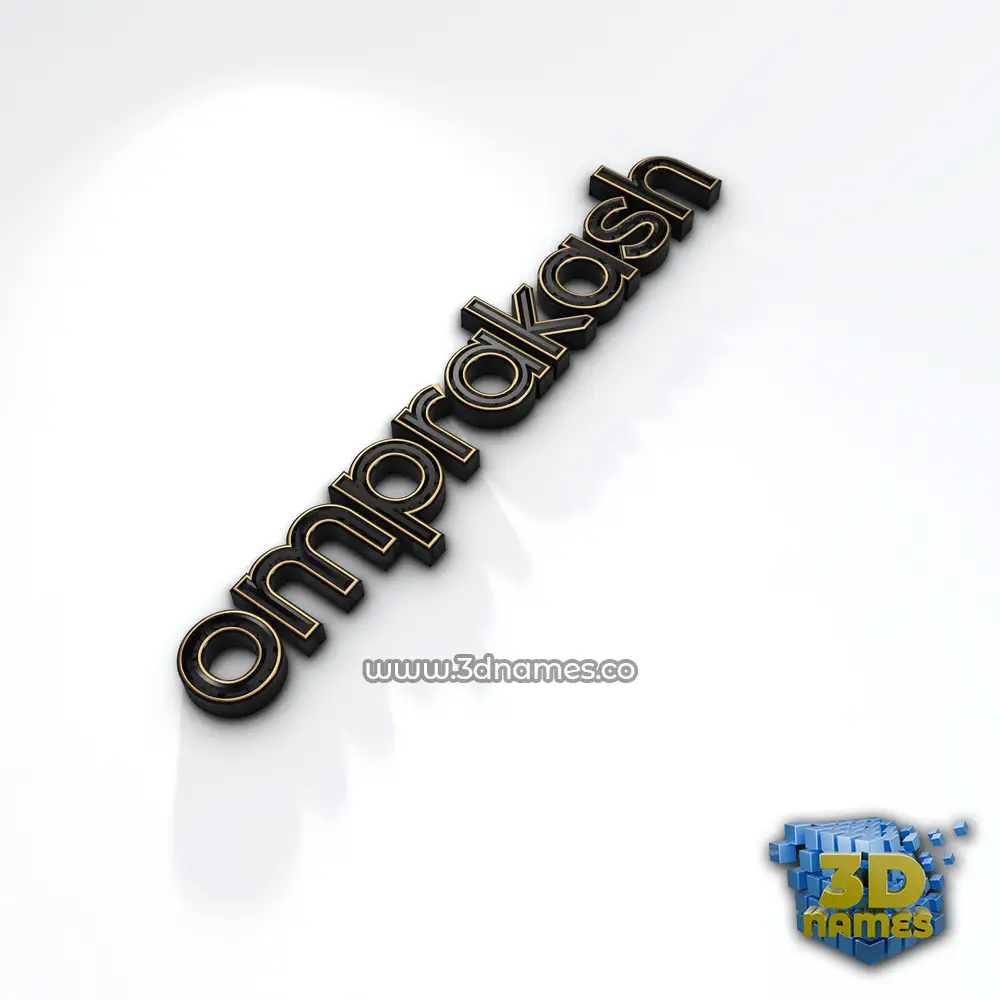 omprakash in Black'n'White style - 3D name wallpaper