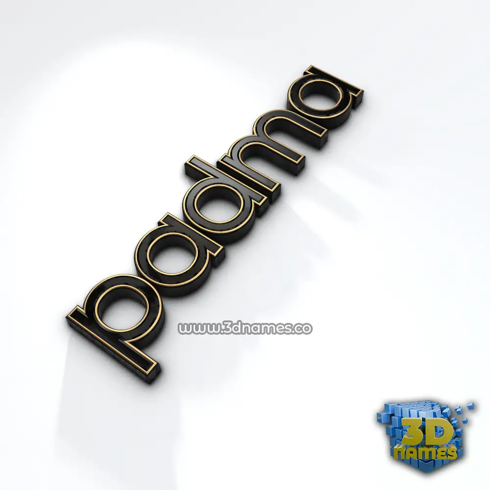 padma in Black'n'White style - 3D name wallpaper