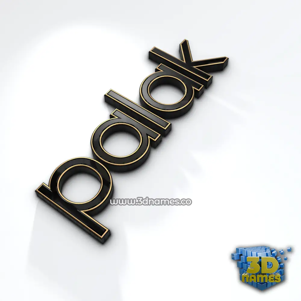 palak in Black'n'White style - 3D name wallpaper