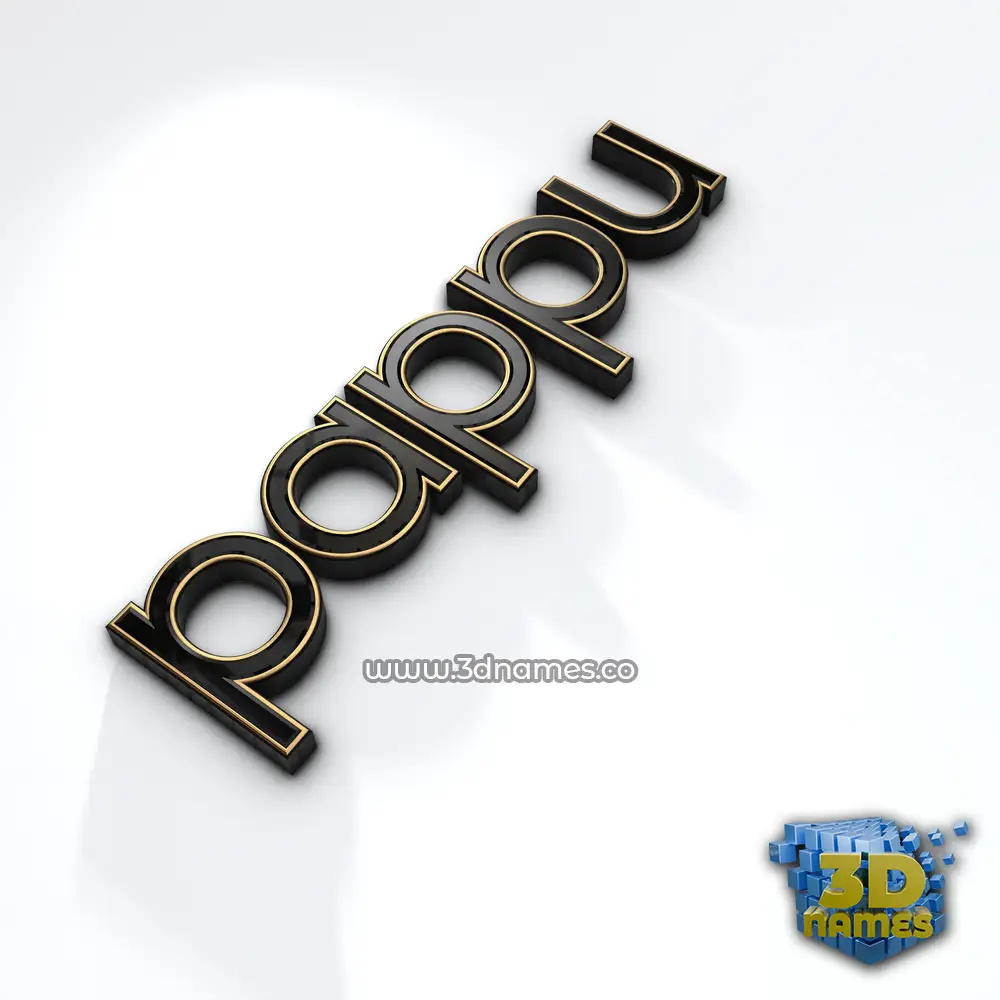 pappu in Black'n'White style - 3D name wallpaper