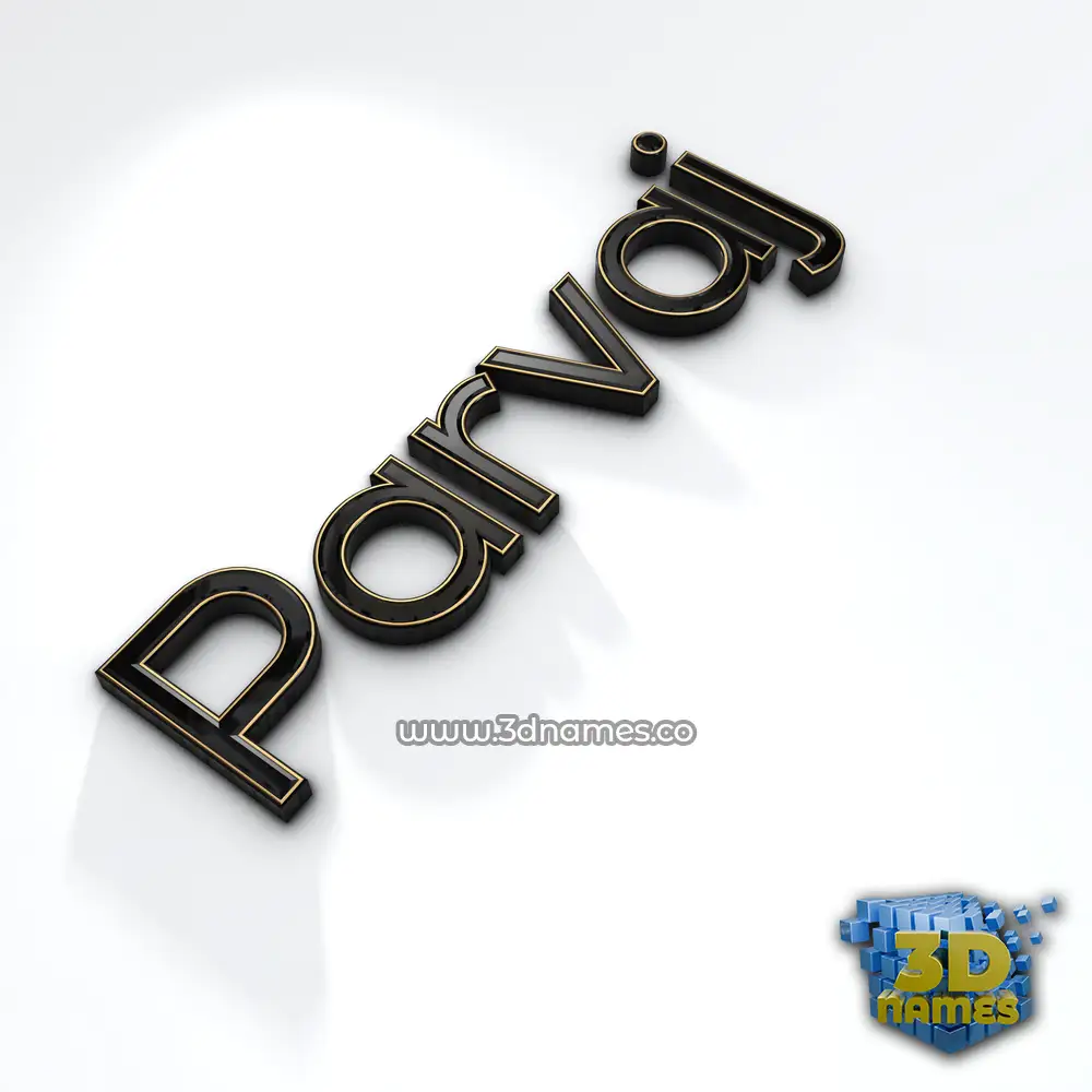 parvaj in Black'n'White style - 3D name wallpaper