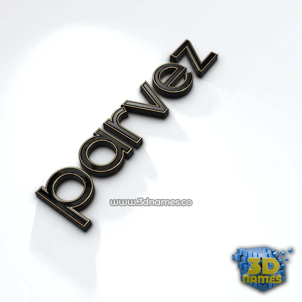 parvez in Black'n'White style - 3D name wallpaper