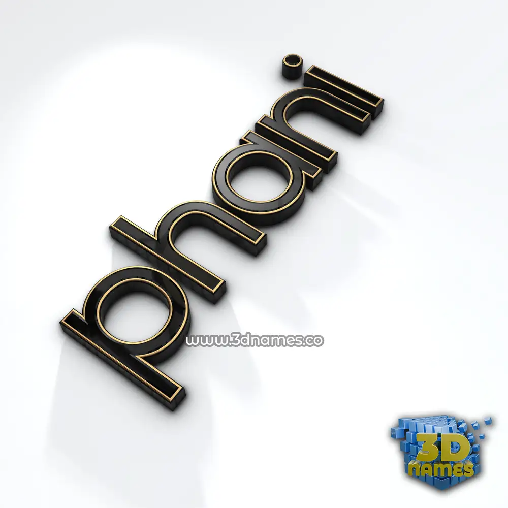 phani in Black'n'White style - 3D name wallpaper