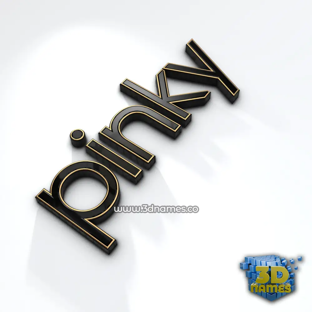 pinky in Black'n'White style - 3D name wallpaper