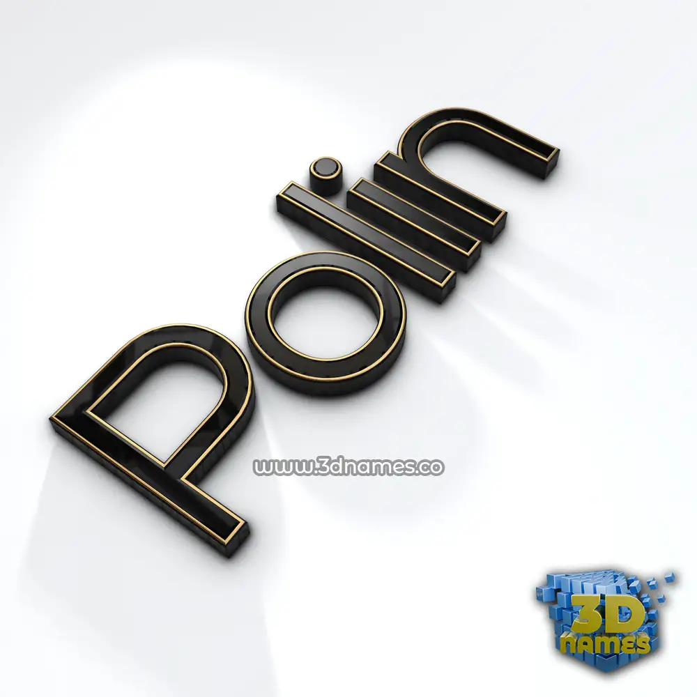 polin in Black'n'White style - 3D name wallpaper