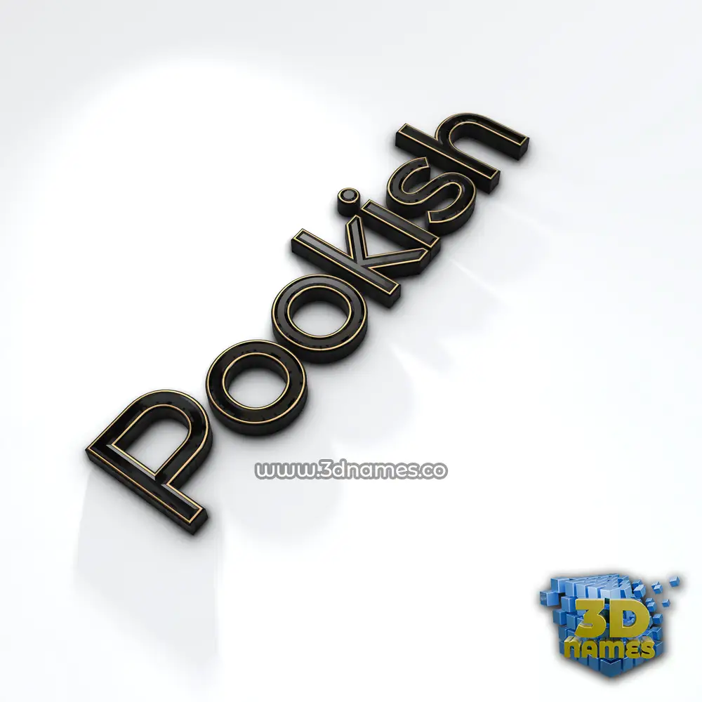 pookish in Black'n'White style - 3D name wallpaper