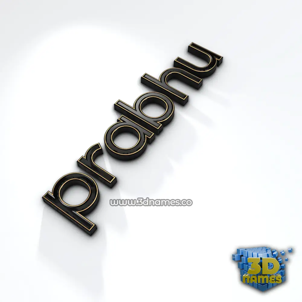 prabhu in Black'n'White style - 3D name wallpaper