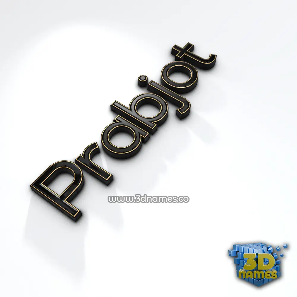 prabjot in Black'n'White style - 3D name wallpaper