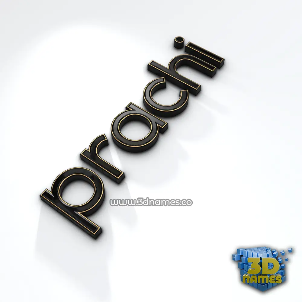 prachi in Black'n'White style - 3D name wallpaper