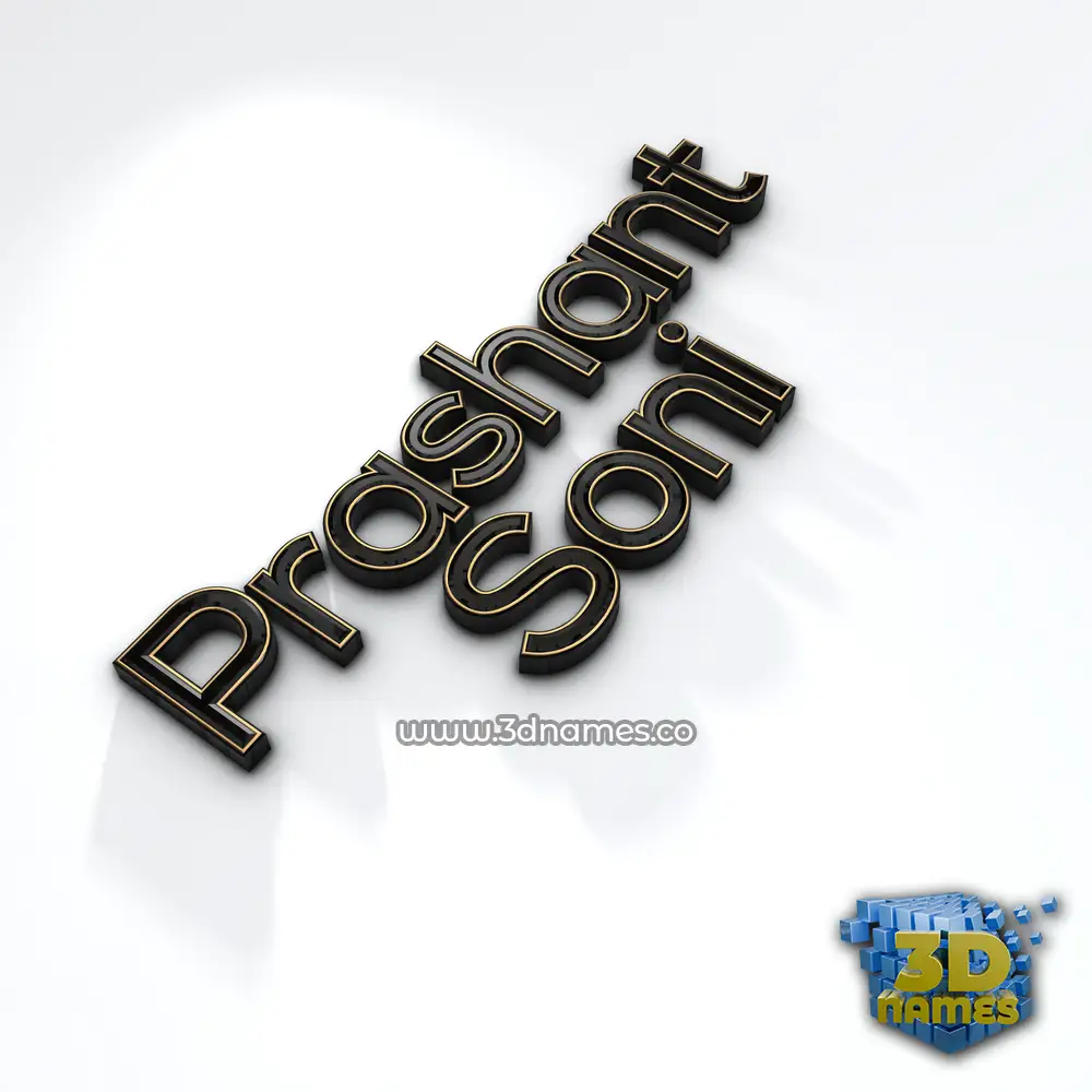 prashant soni in Black'n'White style - 3D name wallpaper