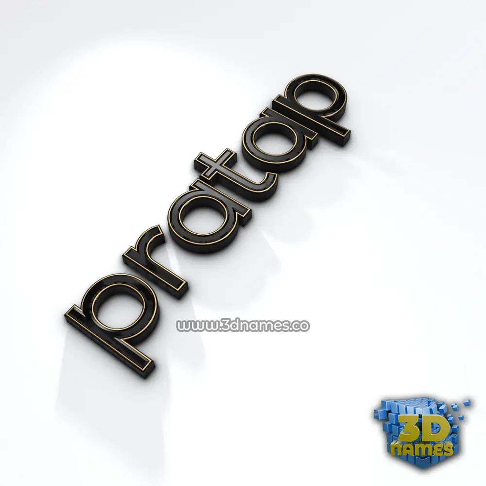 pratap in Black'n'White style - 3D name wallpaper