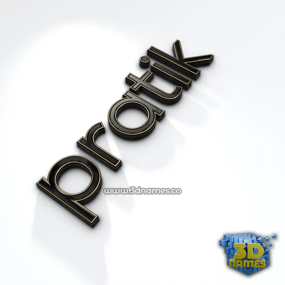 pratik in Black'n'White style - 3D name wallpaper
