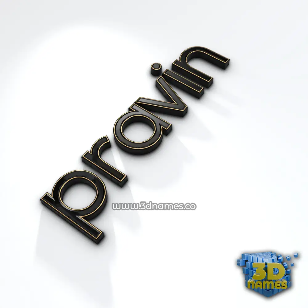 pravin in Black'n'White style - 3D name wallpaper