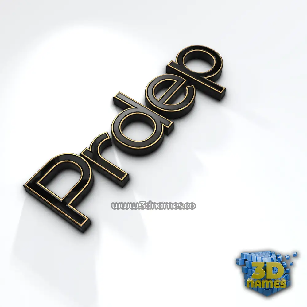 prdep in Black'n'White style - 3D name wallpaper