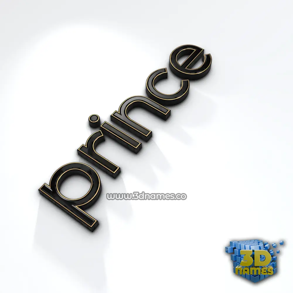 prince in Black'n'White style - 3D name wallpaper