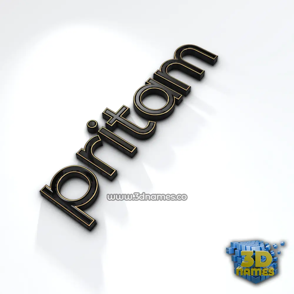 pritam in Black'n'White style - 3D name wallpaper