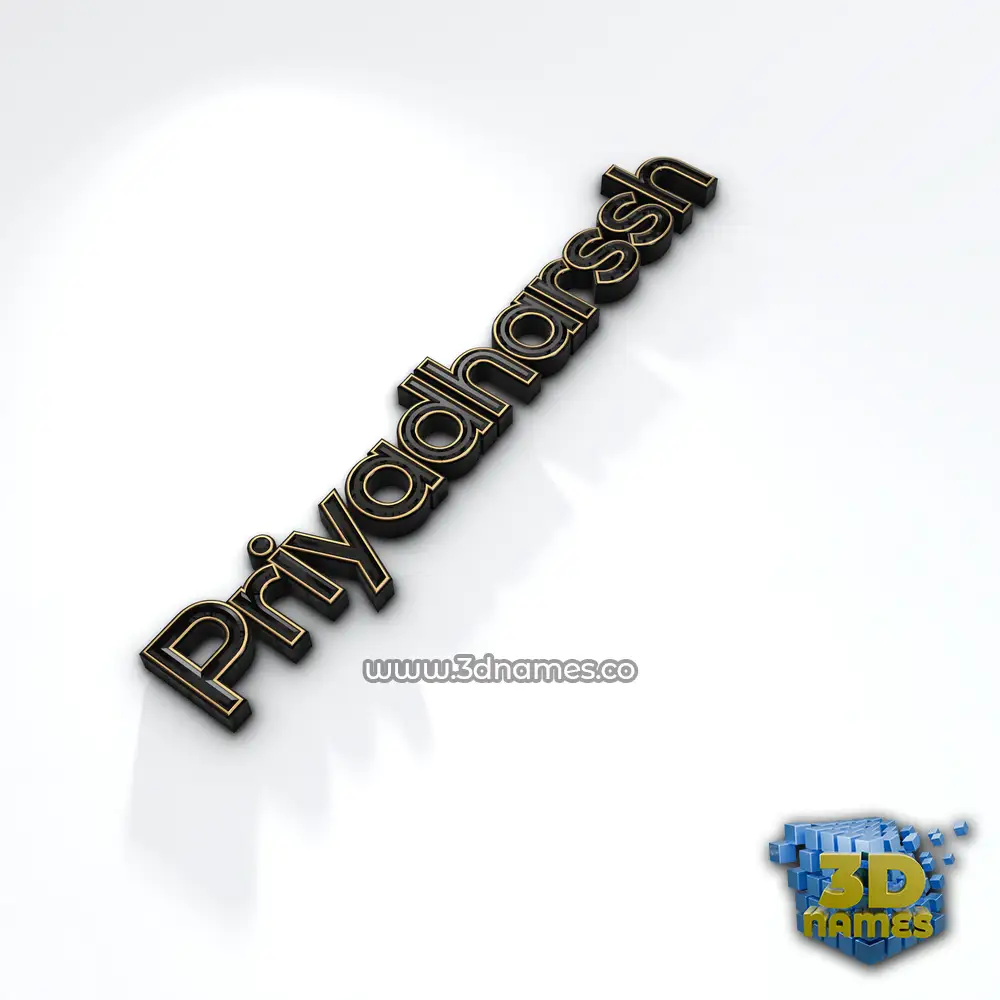 priyadharssh in Black'n'White style - 3D name wallpaper