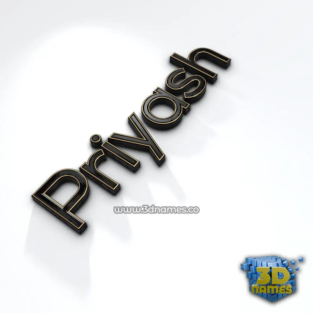 priyash in Black'n'White style - 3D name wallpaper