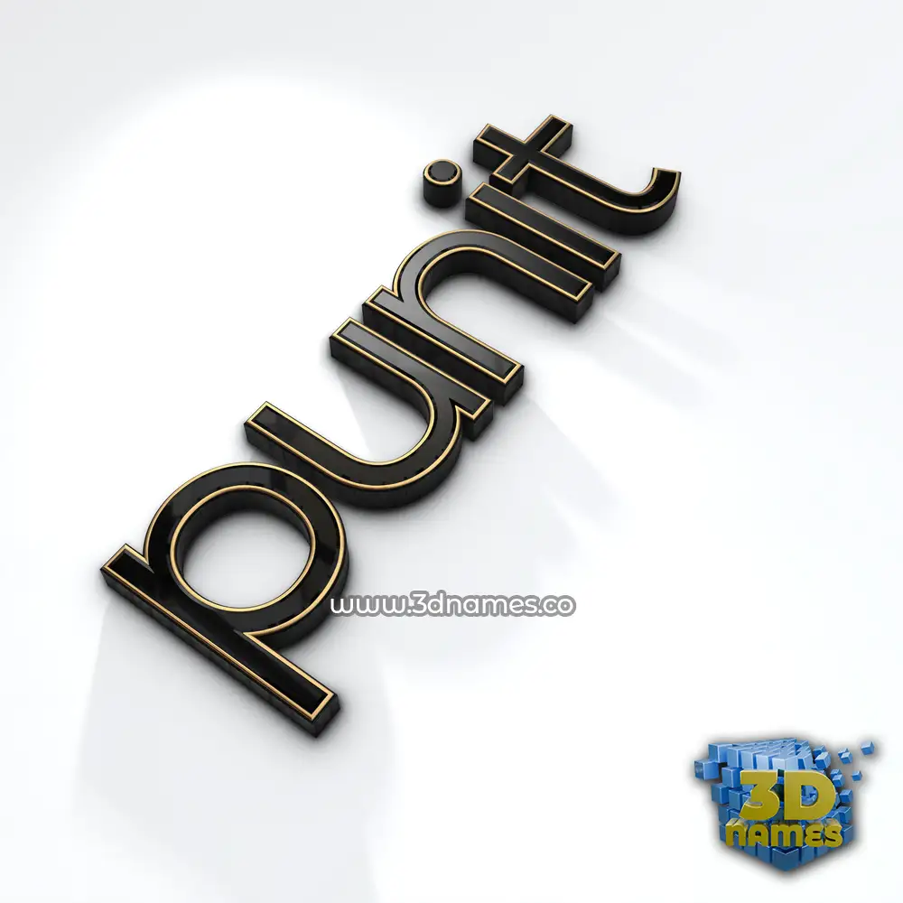 punit in Black'n'White style - 3D name wallpaper