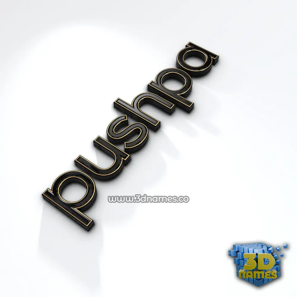 pushpa in Black'n'White style - 3D name wallpaper