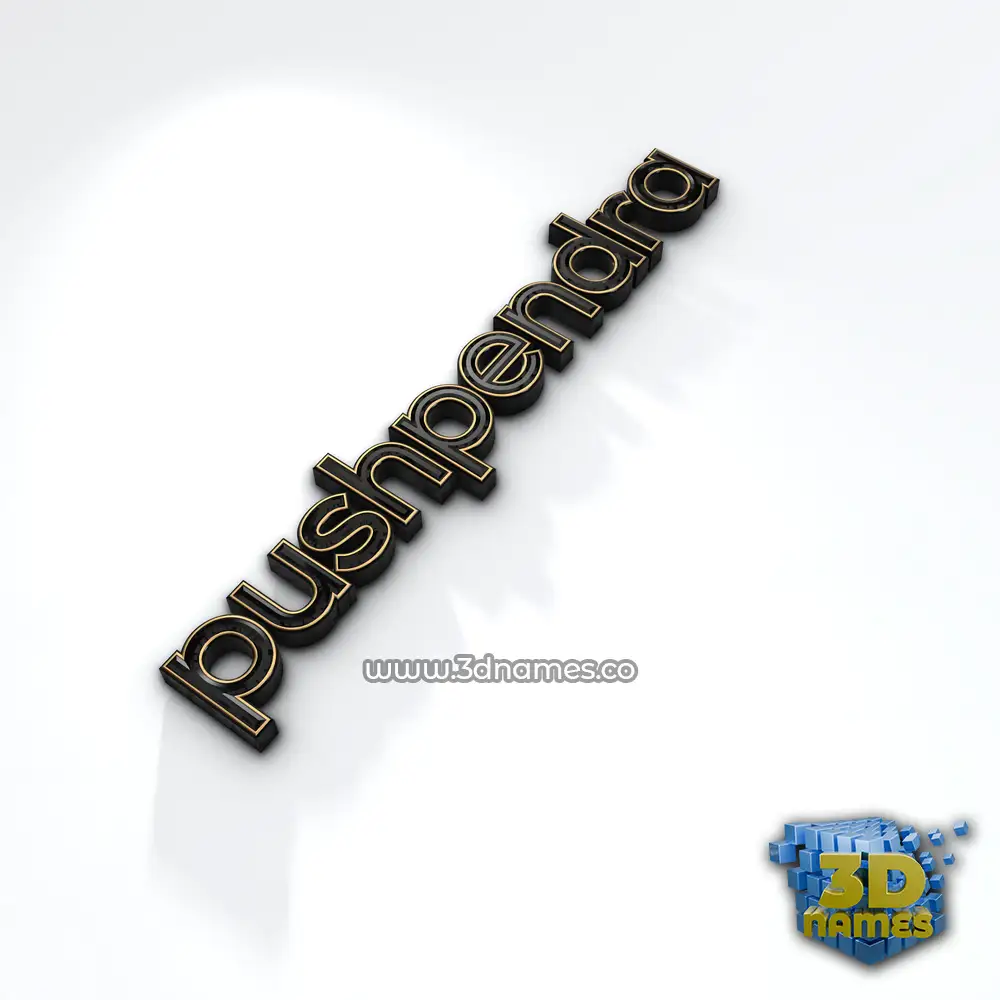 pushpendra in Black'n'White style - 3D name wallpaper