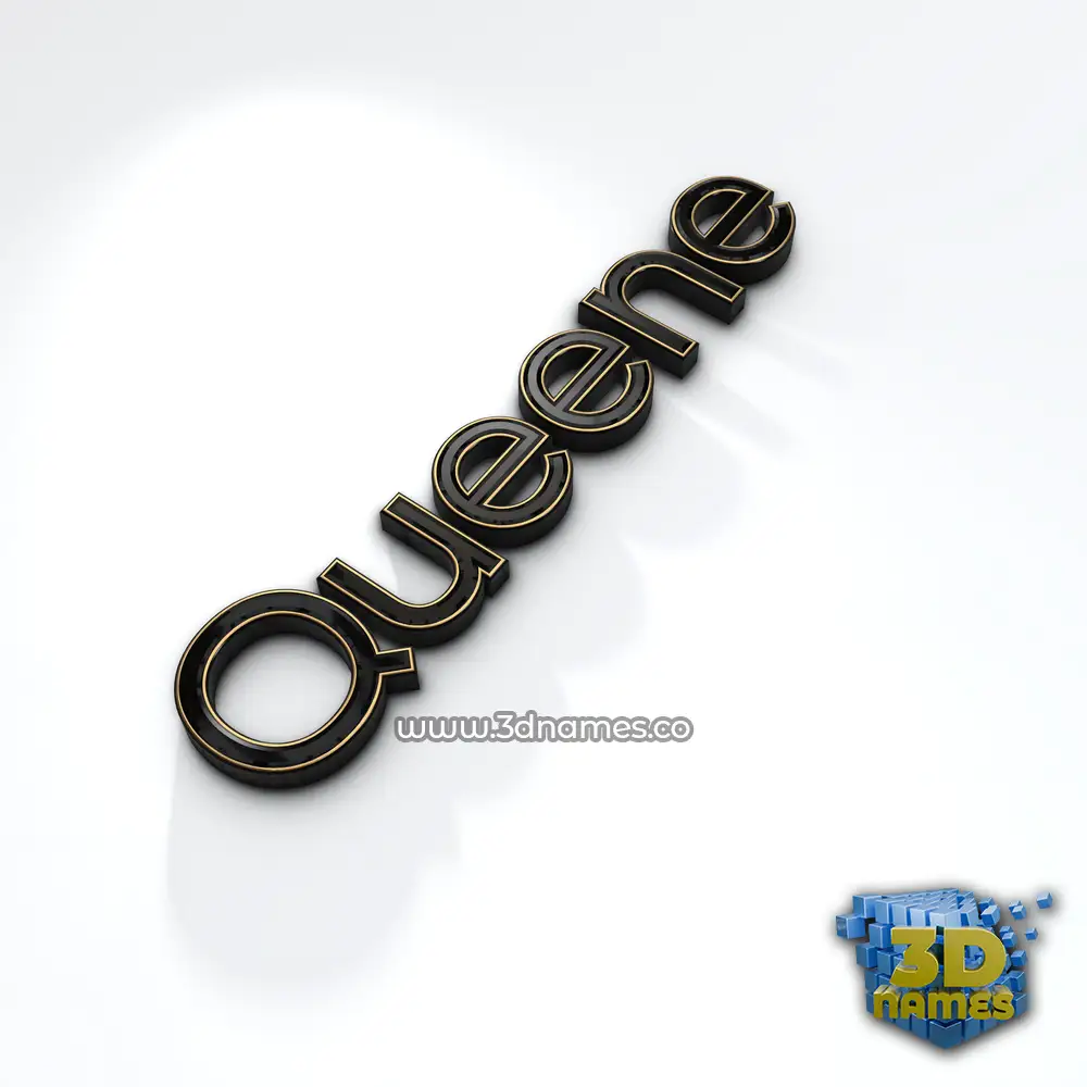 queene in Black'n'White style - 3D name wallpaper