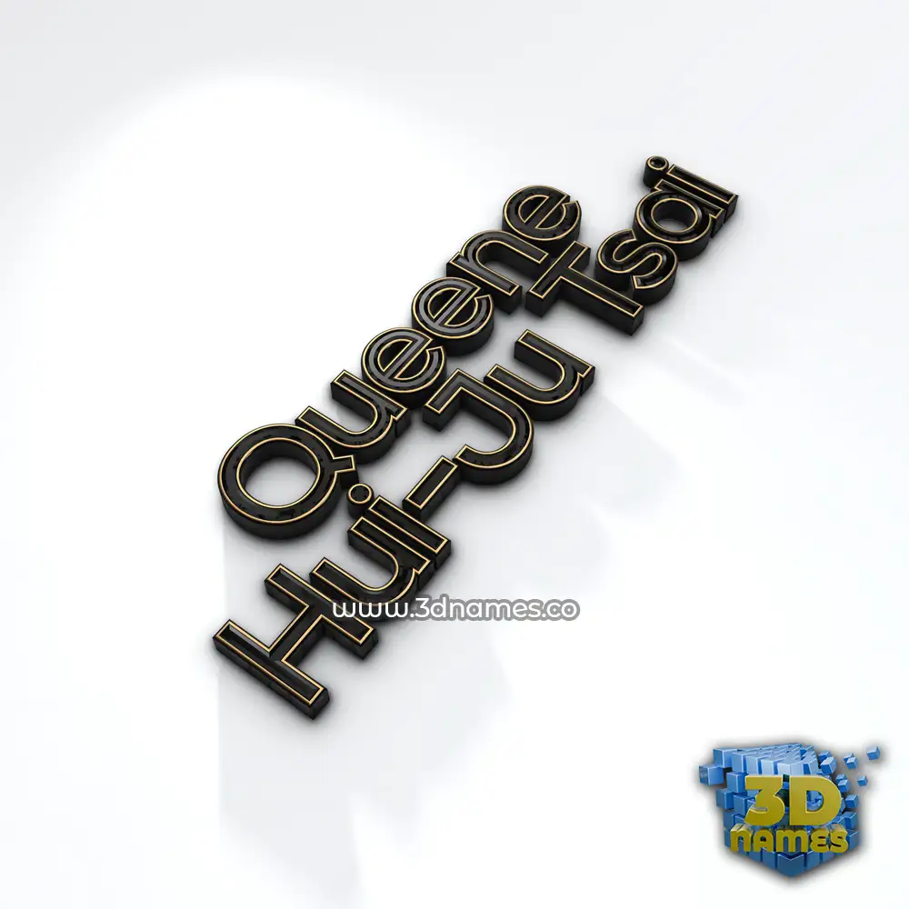 queene hui-ju tsai in Black'n'White style - 3D name wallpaper