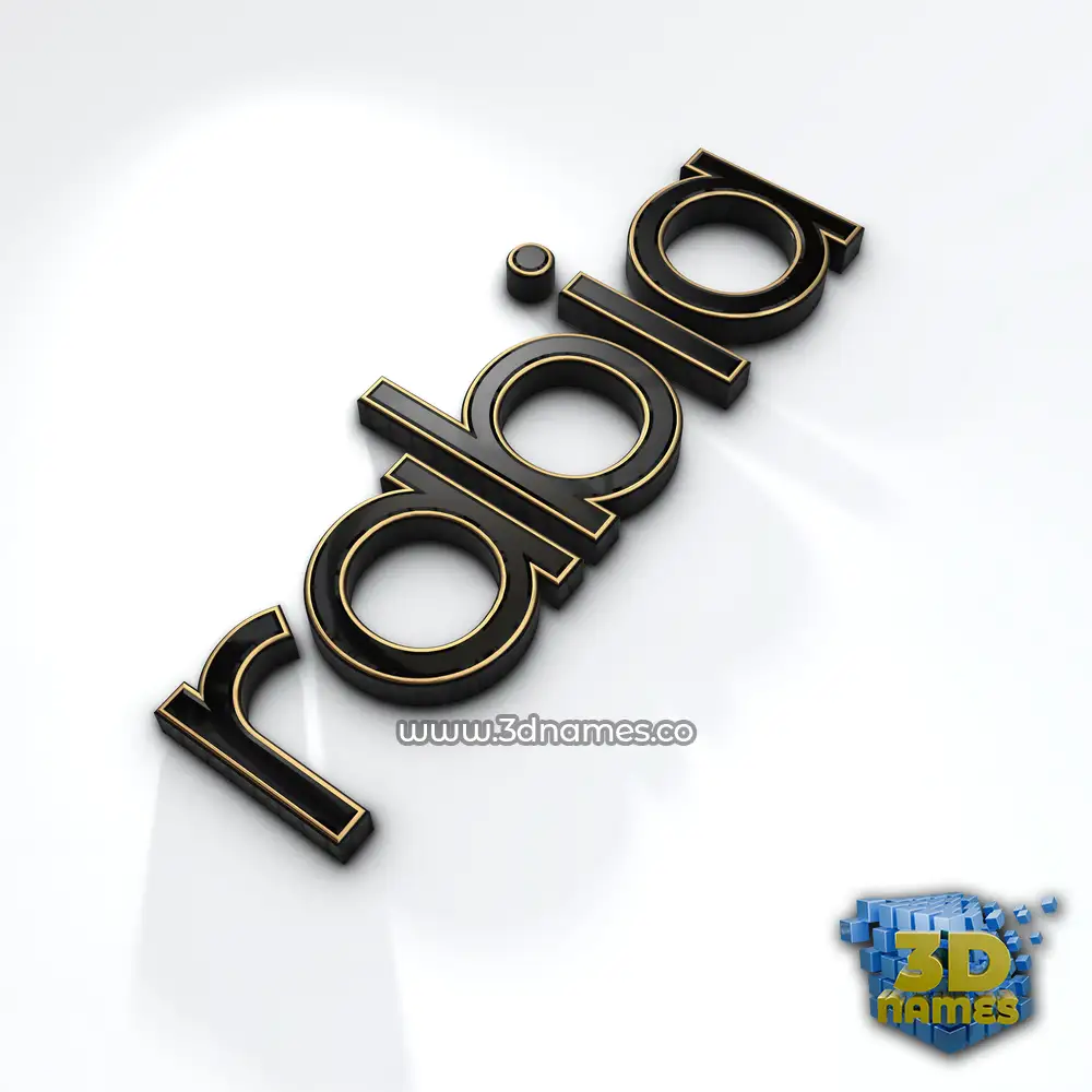 rabia in Black'n'White style - 3D name wallpaper