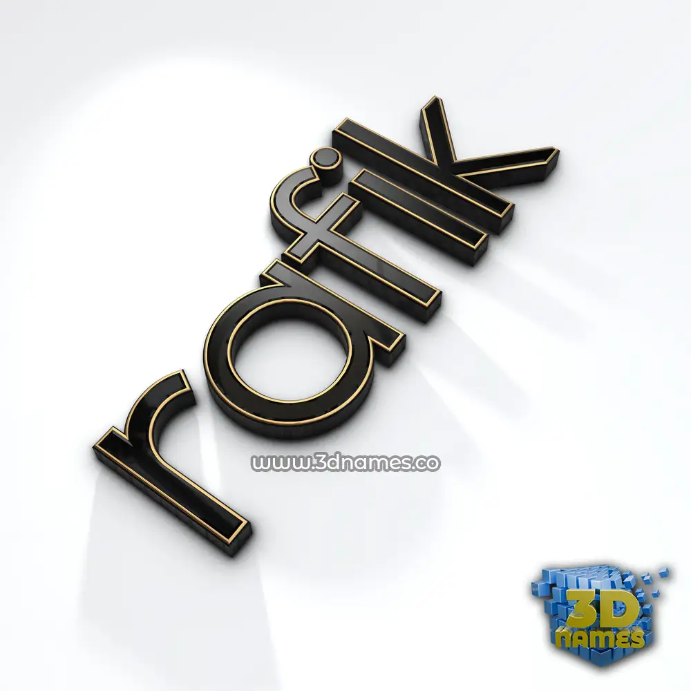rafik in Black'n'White style - 3D name wallpaper