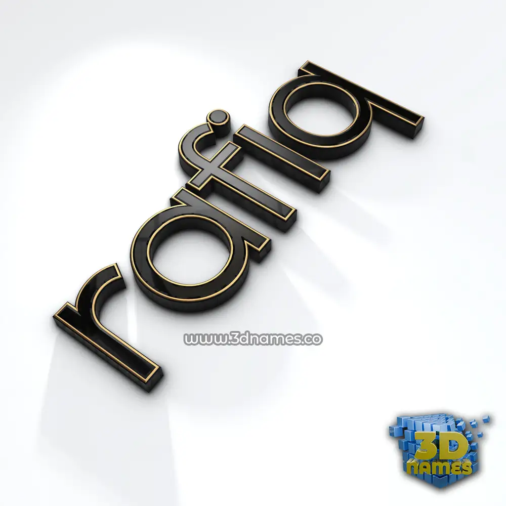 rafiq in Black'n'White style - 3D name wallpaper
