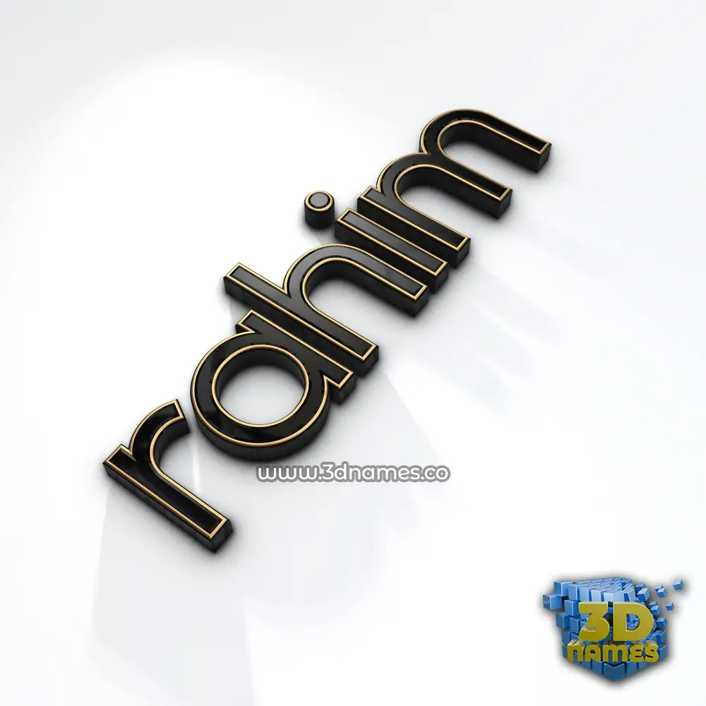 rahim in Black'n'White style - 3D name wallpaper