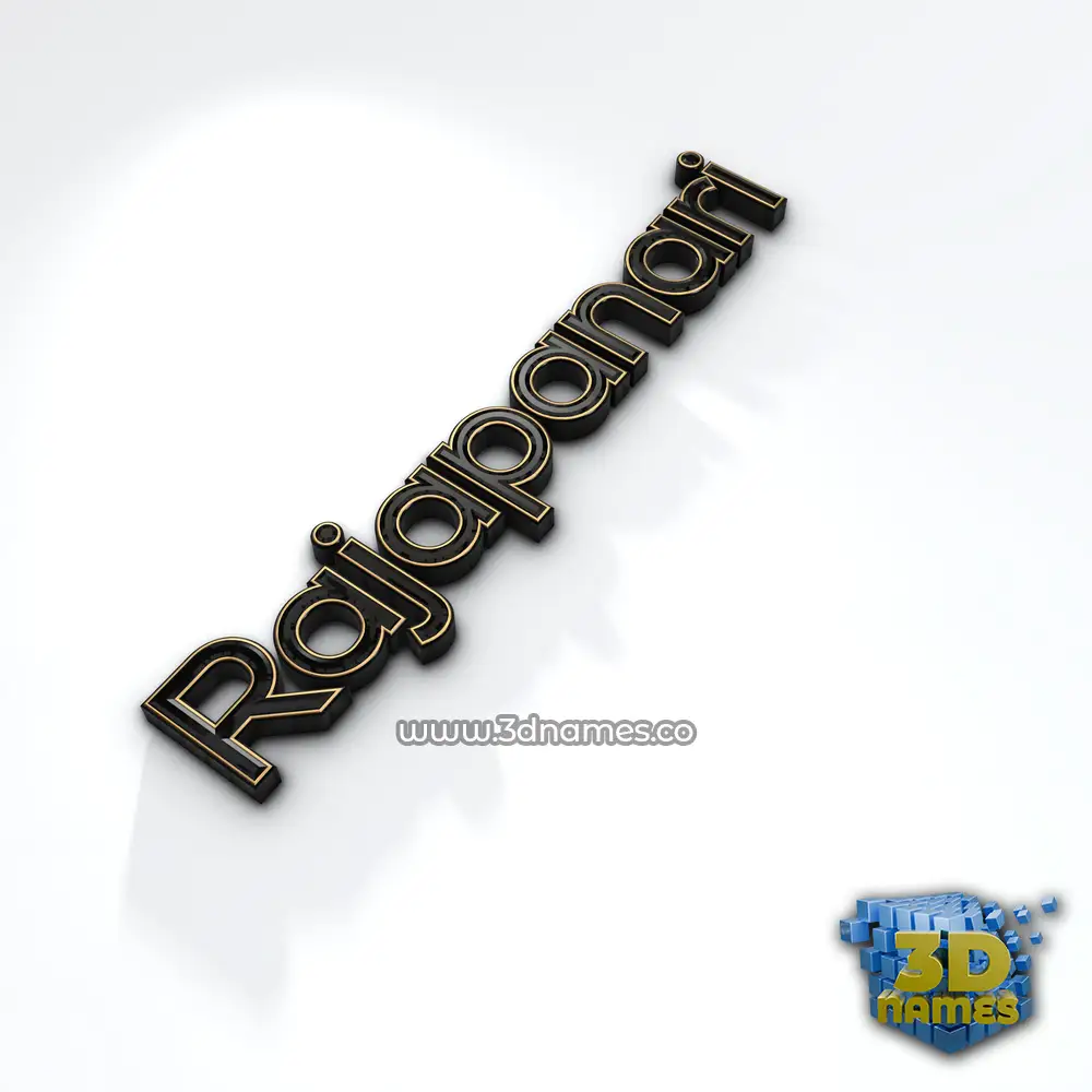 rajapanari in Black'n'White style - 3D name wallpaper