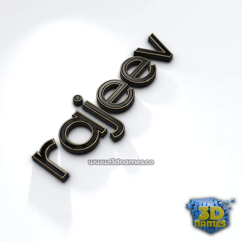 rajeev in Black'n'White style - 3D name wallpaper
