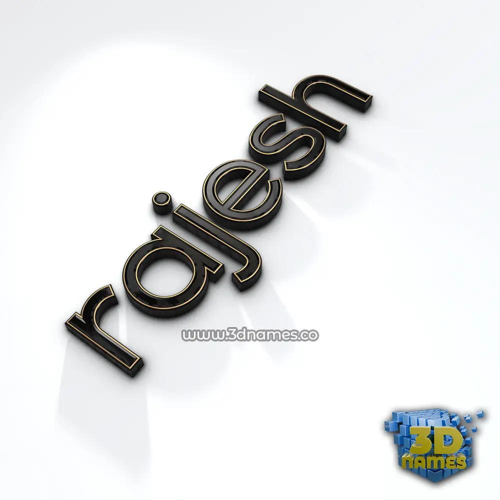rajesh in Black'n'White style - 3D name wallpaper
