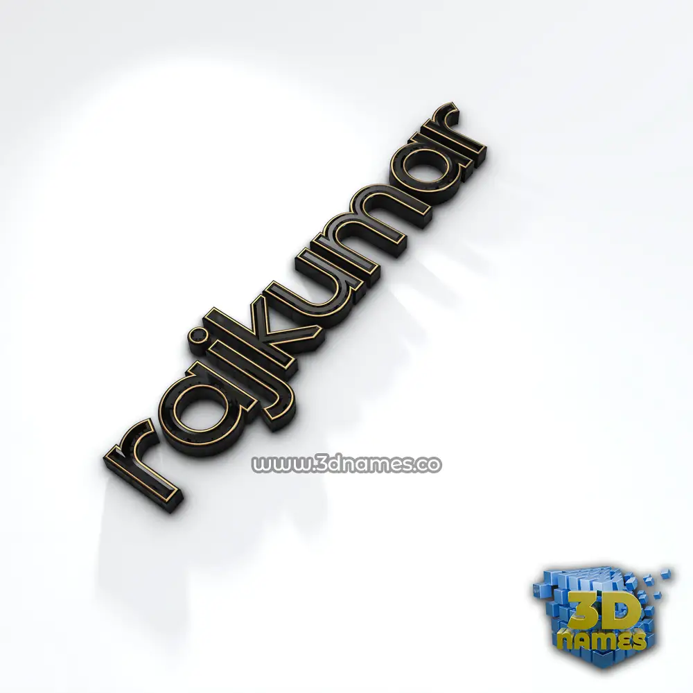 rajkumar in Black'n'White style - 3D name wallpaper
