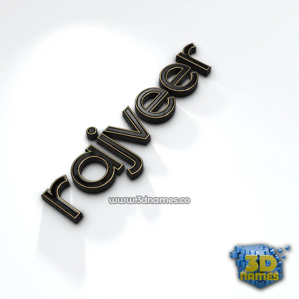 rajveer in Black'n'White style - 3D name wallpaper