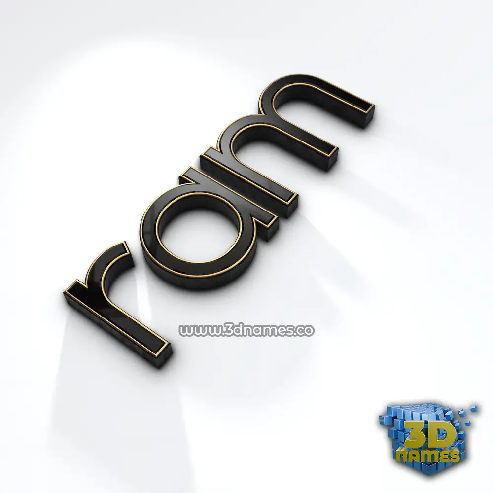 ram in Black'n'White style - 3D name wallpaper