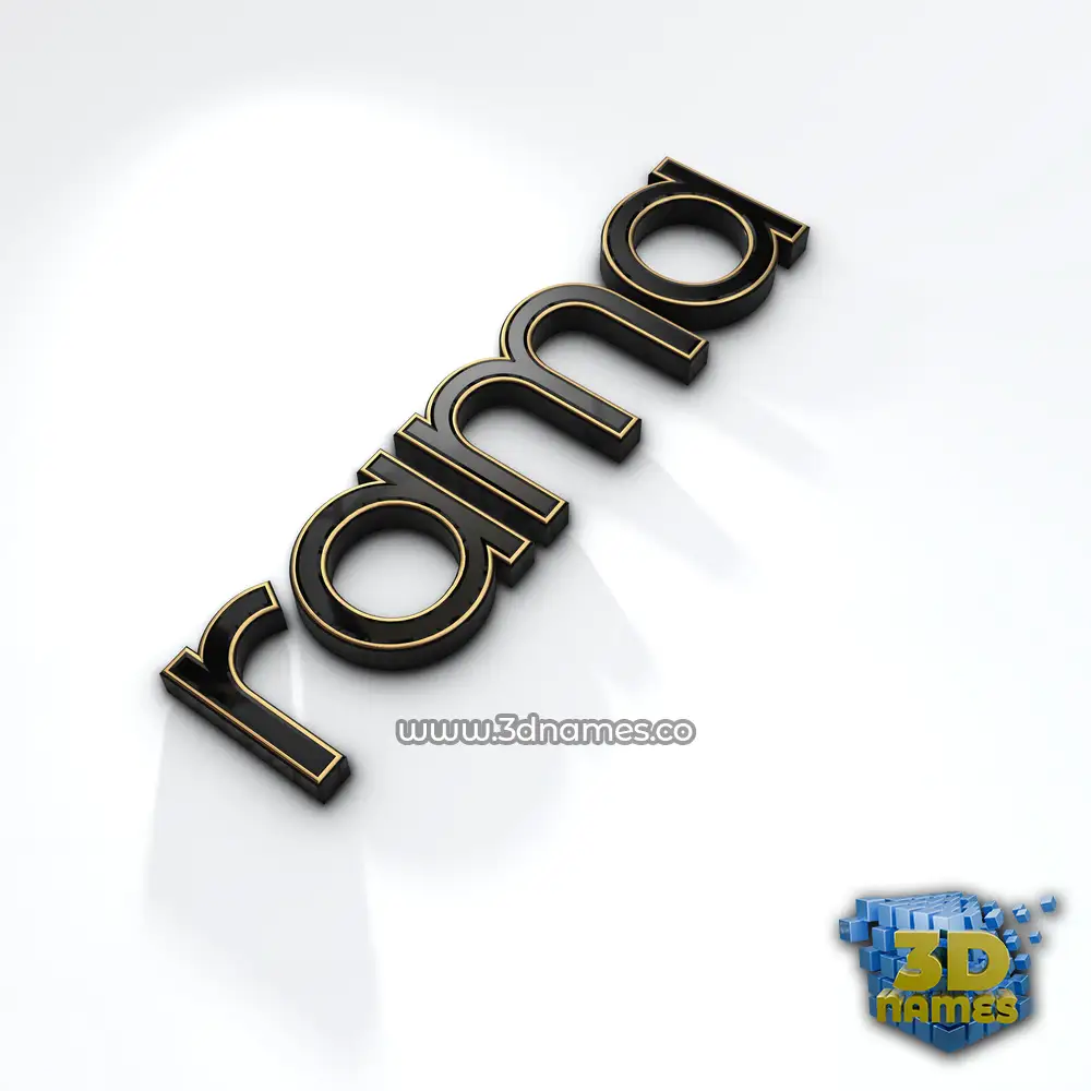 rama in Black'n'White style - 3D name wallpaper
