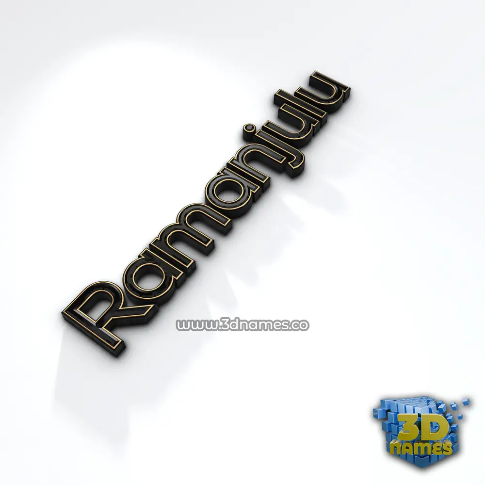 ramanjulu in Black'n'White style - 3D name wallpaper