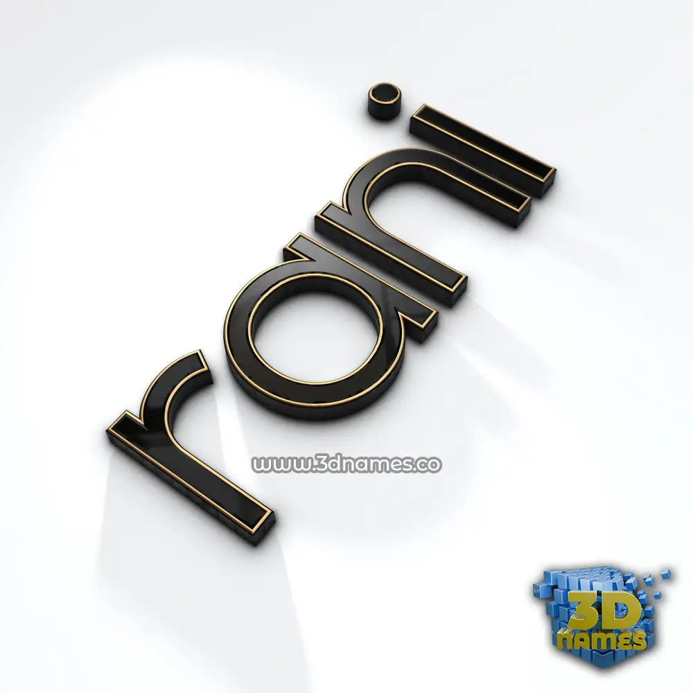 rani in Black'n'White style - 3D name wallpaper
