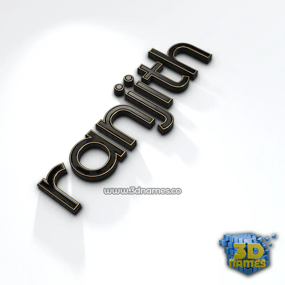 ranjith in Black'n'White style - 3D name wallpaper
