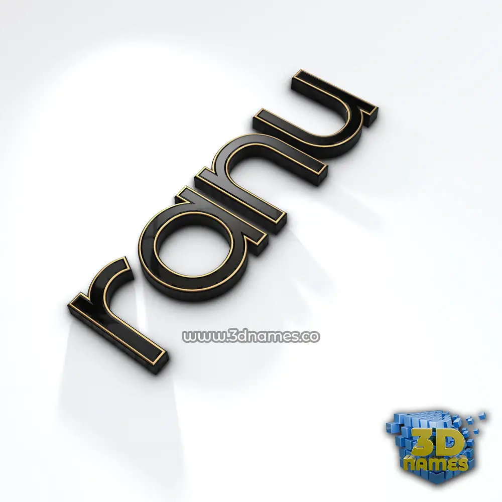 ranu in Black'n'White style - 3D name wallpaper